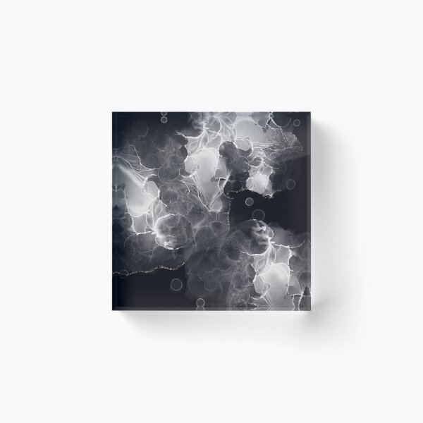Aperçu de l'œuvre Art d'encre d'alcool noir et blanc créée et vendue par Tanuja  Sharma.