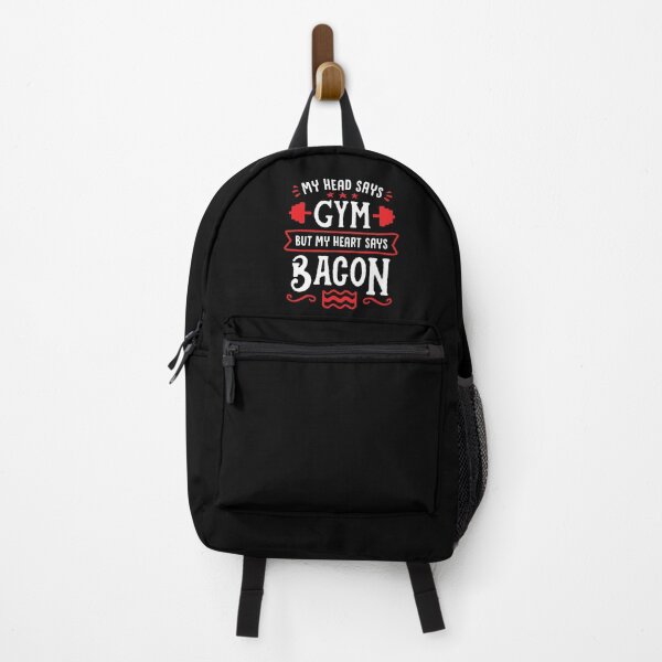Item preview, My Head Says Gym But My Heart Says Bacon (Typography) designed and sold by Brogress Project.