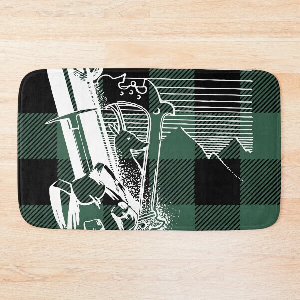 Item preview, Matterhorn Mount 4478 m - Swiss Italian Alps Mountaineering Poster - Climb Every Mountain - Forest Green Buffalo Plaid Background designed and sold by Vintage-TM.