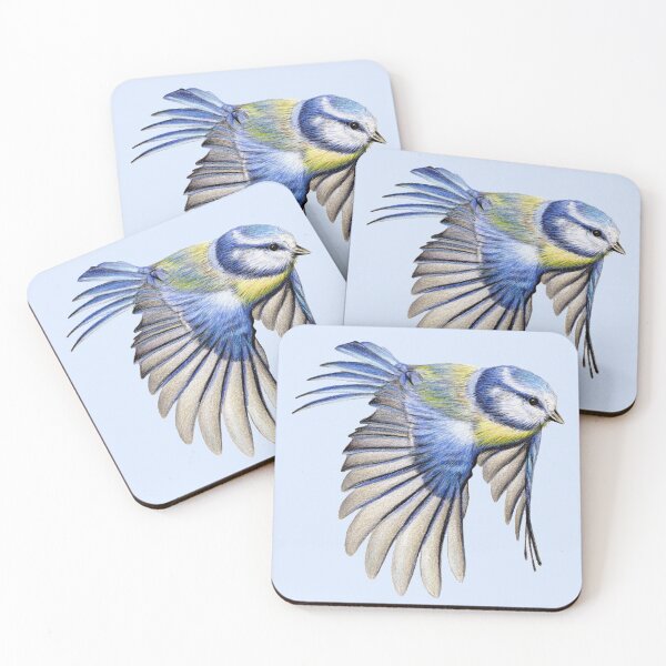 Item preview, Blue Tit Coloured Pencil Drawing (blue) designed and sold by SandraWarmerdam.