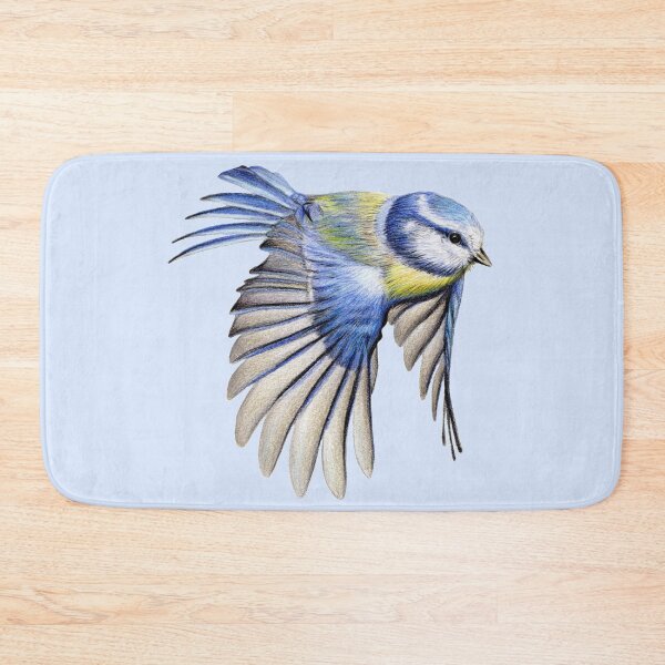 Item preview, Blue Tit Coloured Pencil Drawing (blue) designed and sold by SandraWarmerdam.