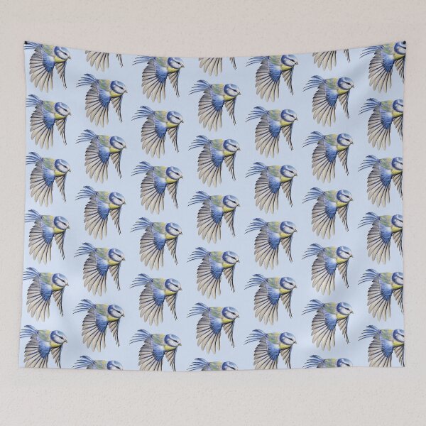 Item preview, Blue Tit Coloured Pencil Drawing (blue) designed and sold by SandraWarmerdam.