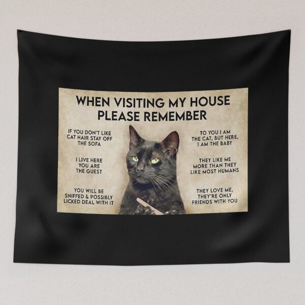 Item preview, When Visiting My House Please Remember - Funny Black Cat Anchor designed and sold by Stewar-ArtCool.