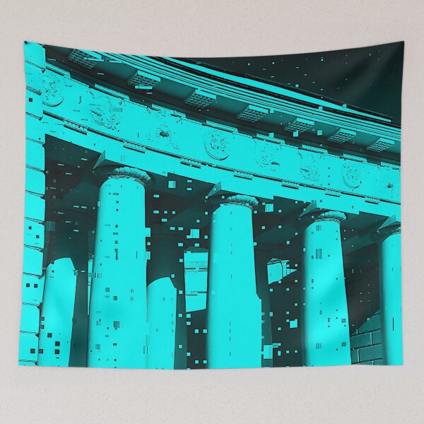 Item preview, Roman Temple Vaporwave Glitch Art designed and sold by glitchhub.
