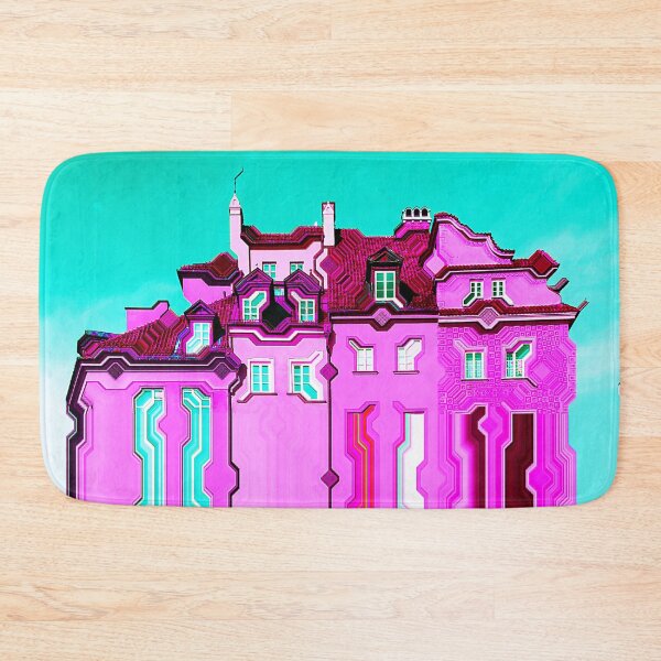 Item preview, Warsaw, Poland Warped Building Trippy Vaporwave Glitch Art designed and sold by glitchhub.