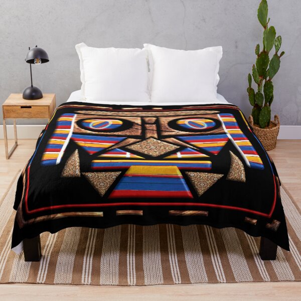 Item preview, MULTICOLORED WOODEN RITUAL MASK OF THE FIRST PEOPLE. designed and sold by Ralek.