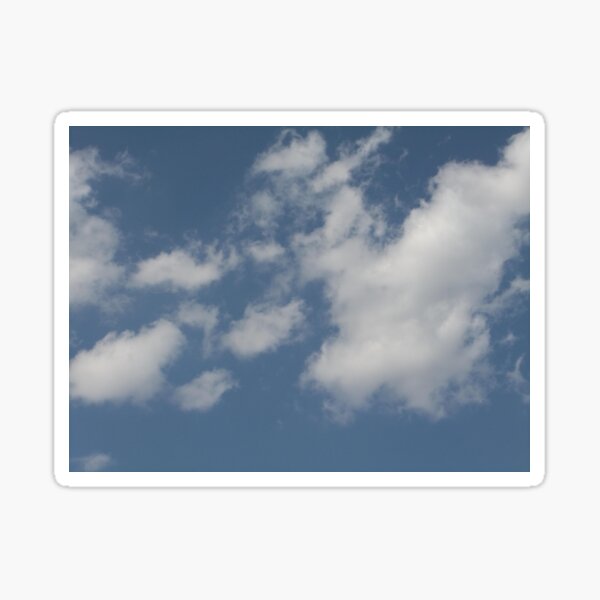Item preview, White Fluffy Clouds Floating Through the Sky designed and sold by MyQueendom.