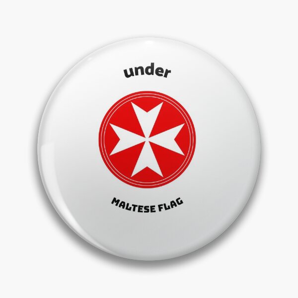 Item preview, Under maltese flag English text flag red background Maltese cross designed and sold by skiair.