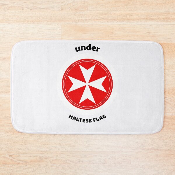 Item preview, Under maltese flag English text flag red background Maltese cross designed and sold by skiair.