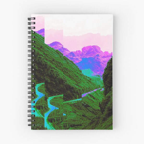 Item preview, Mountainous Vietnam Road Vaporwave Glitch Art designed and sold by glitchhub.