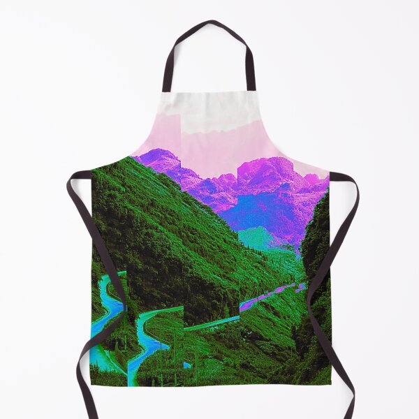 Item preview, Mountainous Vietnam Road Vaporwave Glitch Art designed and sold by glitchhub.