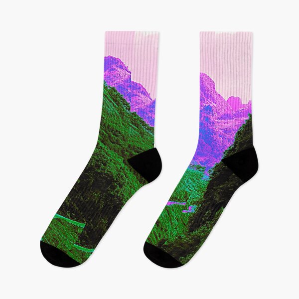 Item preview, Mountainous Vietnam Road Vaporwave Glitch Art designed and sold by glitchhub.