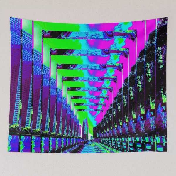 Item preview, Los Angeles Highway Road Trippy Vaporwave Glitch Art designed and sold by glitchhub.