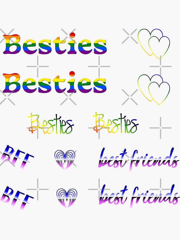 "Besties Bff best friends Friends for life sticker pack" Sticker for