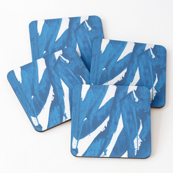 Item preview, Ocean Collection Blue and White Colour Abstract Acrylic Paint Texture designed and sold by Sohee Jin.