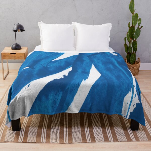 Item preview, Ocean Collection Blue and White Colour Abstract Acrylic Paint Texture designed and sold by Sohee Jin.