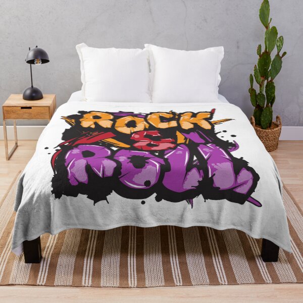 Item preview, Rock and Roll text art- Graffiti grunge style designed and sold by feel-free-store.