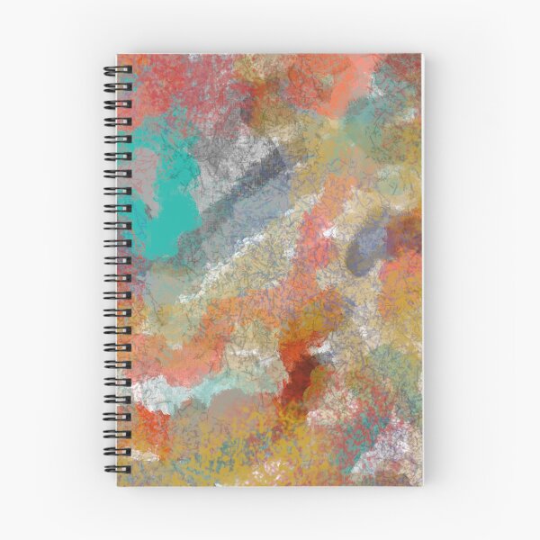 Item preview, Aqua, Orange, and Gold Textured Abstract Design designed and sold by Jessielee72.