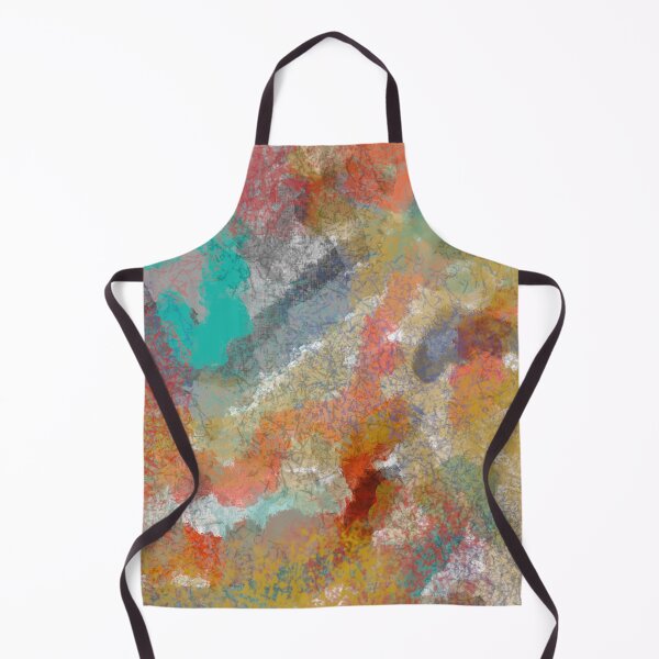 Item preview, Aqua, Orange, and Gold Textured Abstract Design designed and sold by Jessielee72.