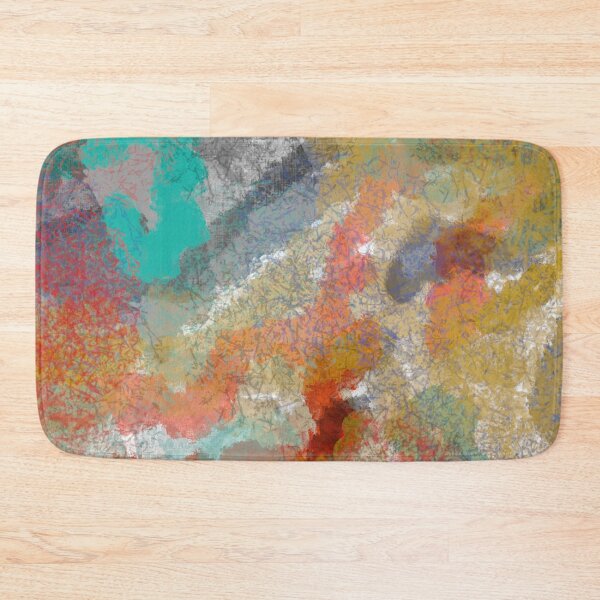 Item preview, Aqua, Orange, and Gold Textured Abstract Design designed and sold by Jessielee72.