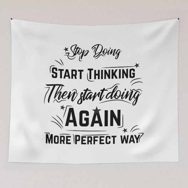 Item preview, Stop Doing Start Thinking text art - Calligraphy designed and sold by feel-free-store.