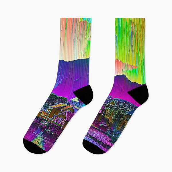 Item preview, Norwegian Village Glitch Art designed and sold by glitchhub.