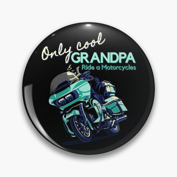 Item preview, Only cool Grandpa, Ride a motorcycle, biker grandpa, touring bike designed and sold by Lekrock.