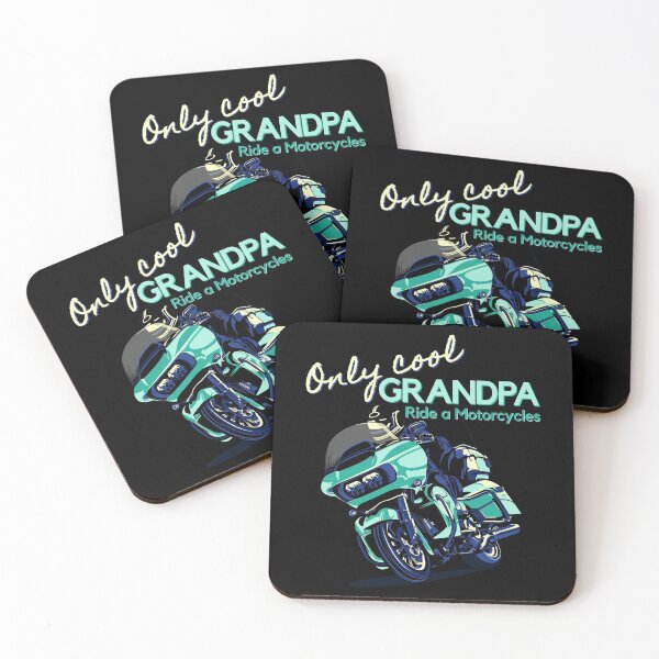 Item preview, Only cool Grandpa, Ride a motorcycle, biker grandpa, touring bike designed and sold by Lekrock.