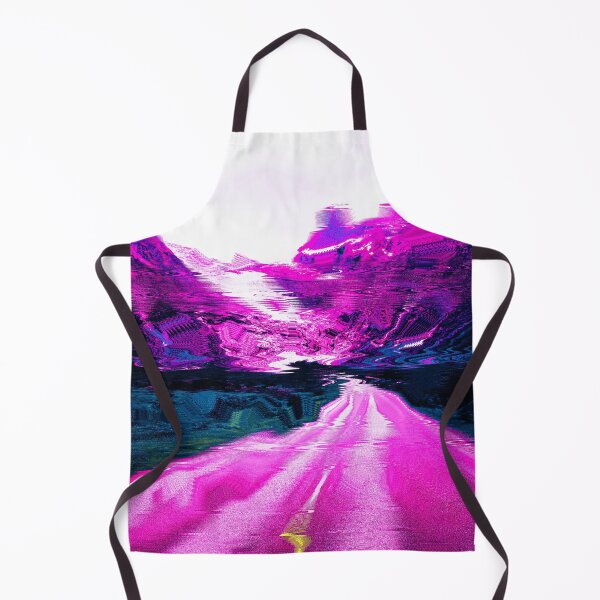 Item preview, Norwegian Highway Mountain Road Vaporwave Glitch Art  designed and sold by glitchhub.