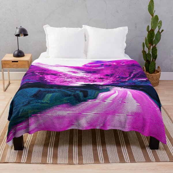 Item preview, Norwegian Highway Mountain Road Vaporwave Glitch Art  designed and sold by glitchhub.