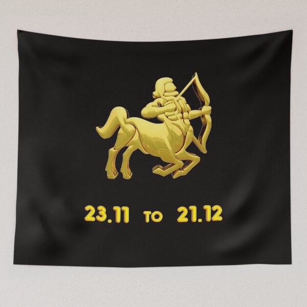 Item preview, Sagittarius golden horoscope sign. designed and sold by LjuboDesign.