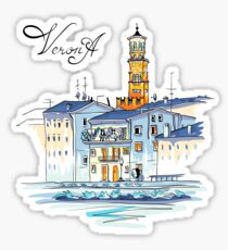 Tower Lamberti in Verona, Italy Sticker