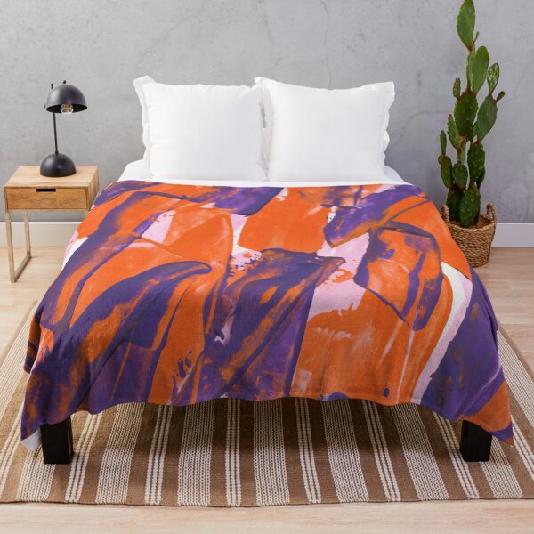 Item preview, Abstract Acrylic Paint Texture in Purple and Orange Colour  designed and sold by Sohee Jin.