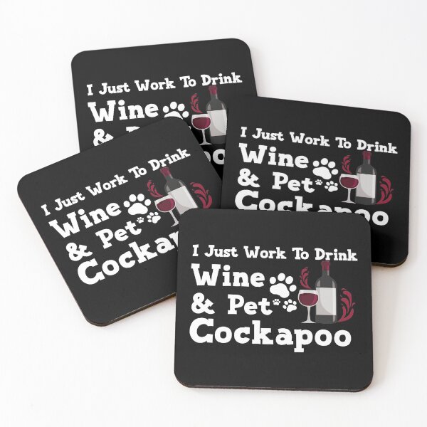 Item preview, Cockapoo and wine Funny dog designed and sold by KO-Design.