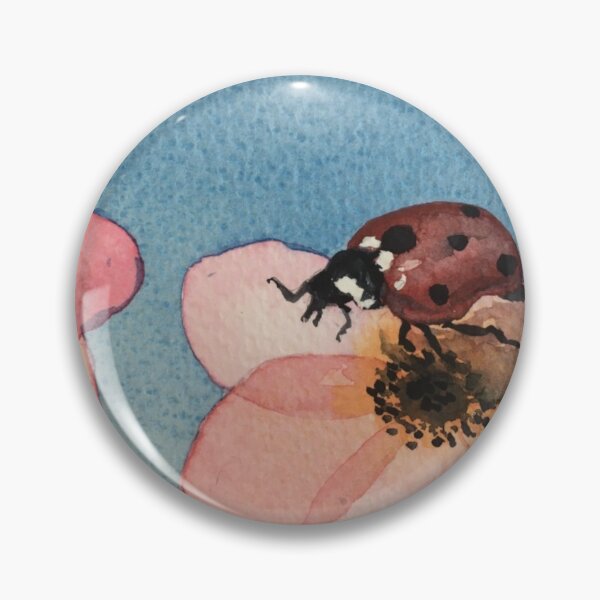 Item preview, Ladybug on Anenome flowers, pink flowers ladybird, summer designed and sold by AngelaHart1.