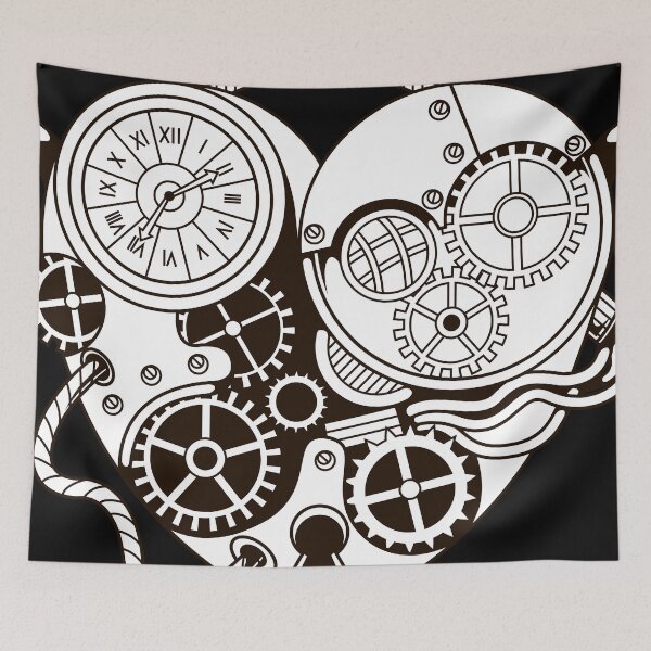 Item preview, Steampunk heart black designed and sold by SofyDigitalArt.