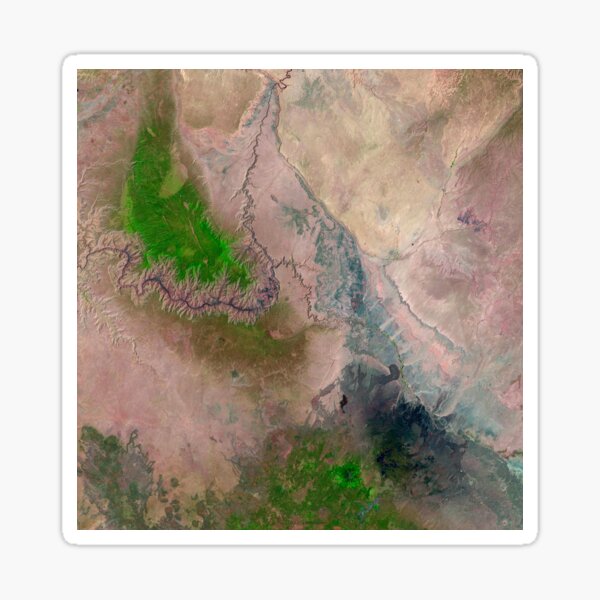 Satellite Image Grand Canyon National Park Arizona Sticker