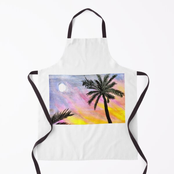 Item preview, Sunset in Miami, palm trees and purple sky, summer sunsets designed and sold by Ala Lopatniov.