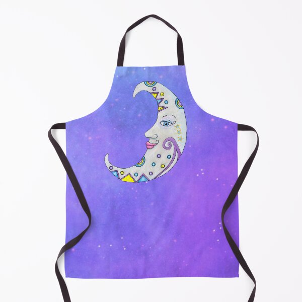 Item preview, Abstract White Crescent Moon With Face Galaxy Sky designed and sold by DeerSpirit.