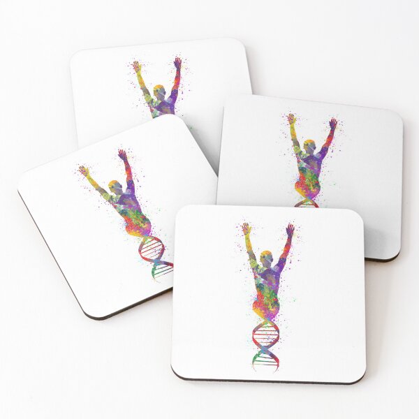 Artikelvorschau, Buntes Aquarell-Genetik-Geschenk der menschlichen DNA entworfen und verkauft von LotusGifts.