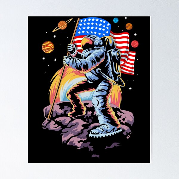 Item preview, astronaut on the moon  designed and sold by shirtpublic.