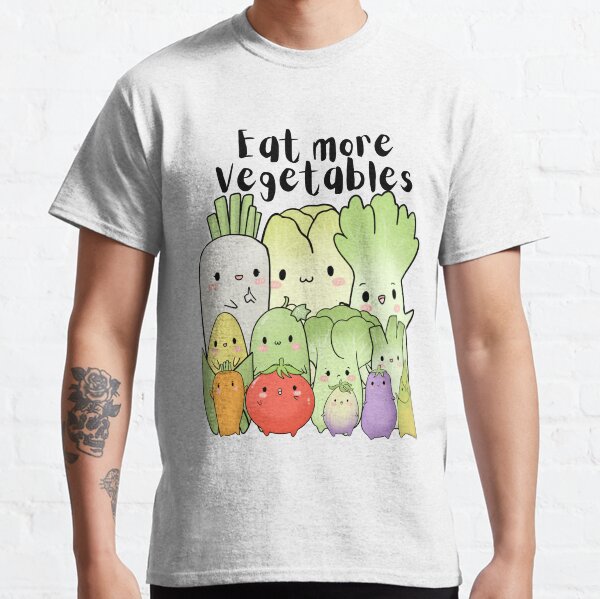 Kawaii cute vegetable, veggie and vegan go green theme. Classic T-Shirt