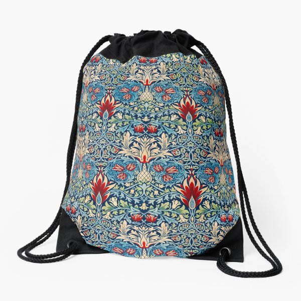 Snakeshead pattern by William Morris Drawstring Bag