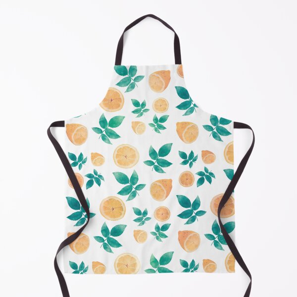 Item preview, Yellow Lemon Fruit Leaves White Pattern designed and sold by InovArtS.
