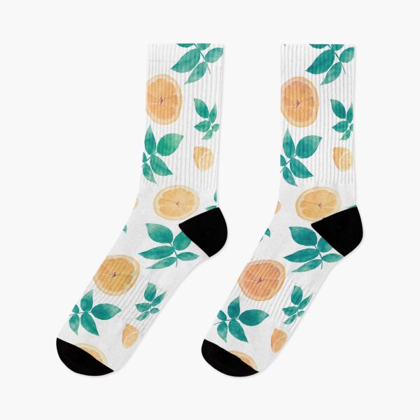 Item preview, Yellow Lemon Fruit Leaves White Pattern designed and sold by InovArtS.