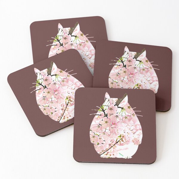 Cherry blossom Totoro Coasters (Set of 4)