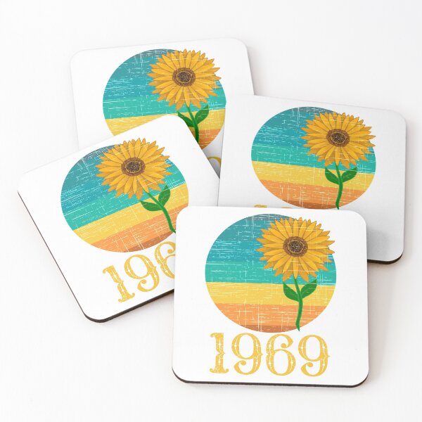 Item preview, 1969 Sunflower Yellow Text designed and sold by Labradoodlesetc.