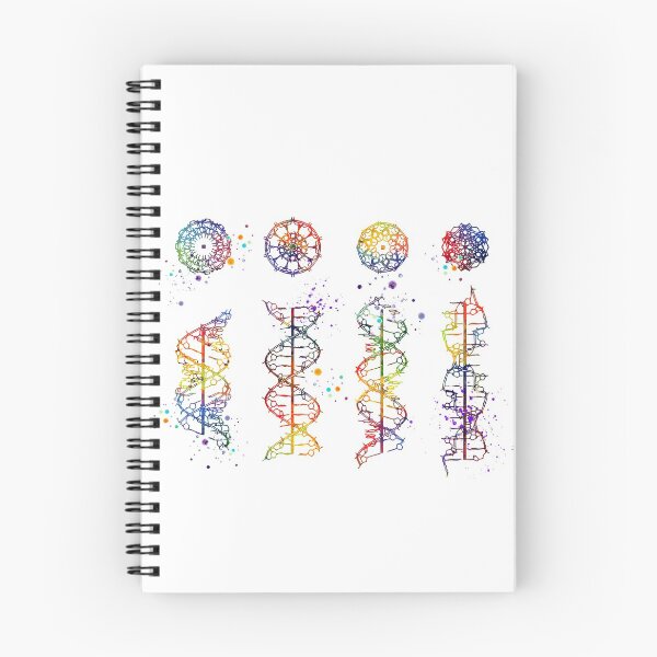 Item preview, DNA Helix A-B-C-Z Colorful Watercolor designed and sold by LotusGifts.