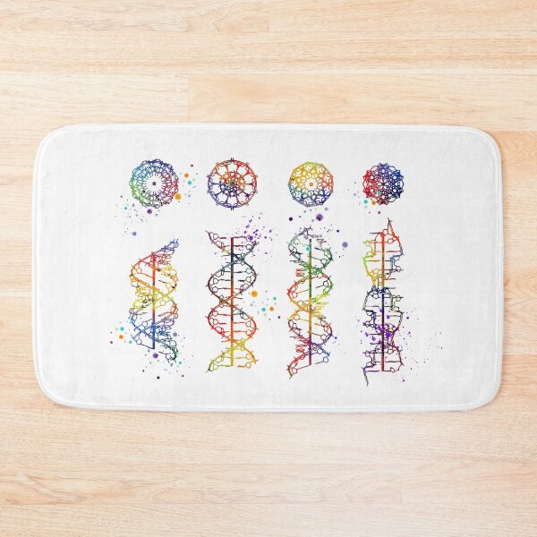 Item preview, DNA Helix A-B-C-Z Colorful Watercolor designed and sold by LotusGifts.