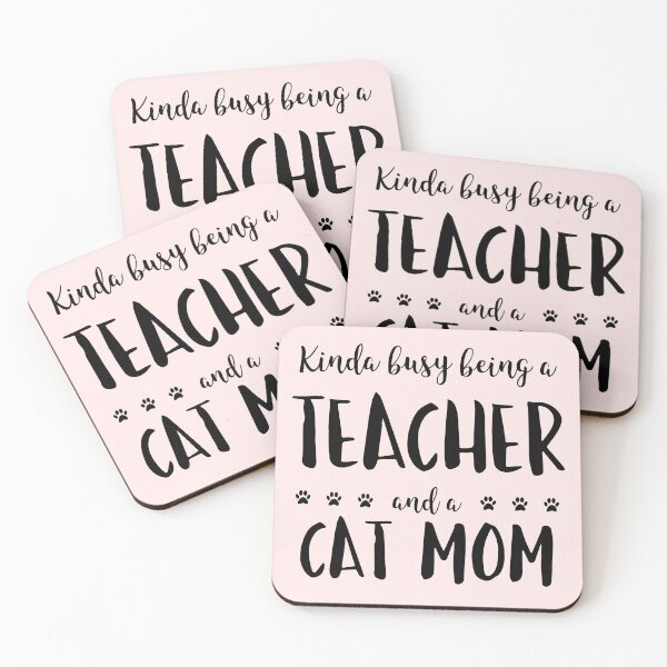 Item preview, Kinda Busy Being A Teacher And A Cat Mom designed and sold by TamGustam.